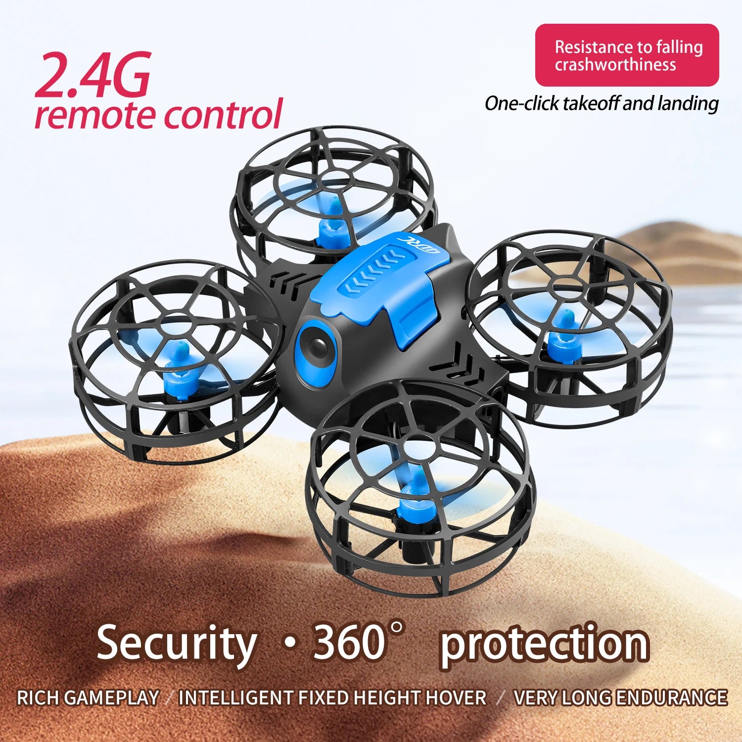 Mini Drone 3D V18 quadrirotor , parfait pour débutant , résistant aux impactes . Un charme à piloter !