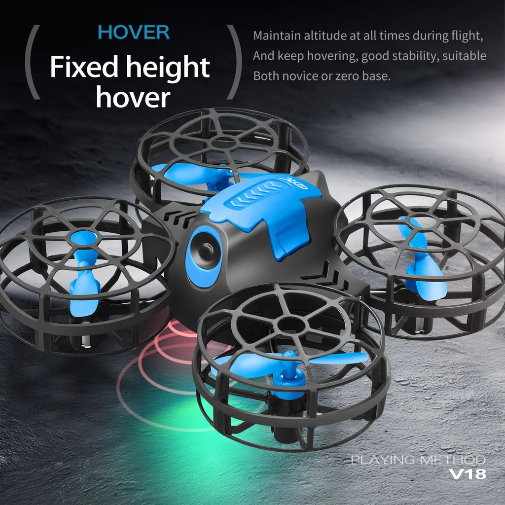 Mini Drone 3D V18 quadrirotor , parfait pour débutant , résistant aux impactes . Un charme à piloter !